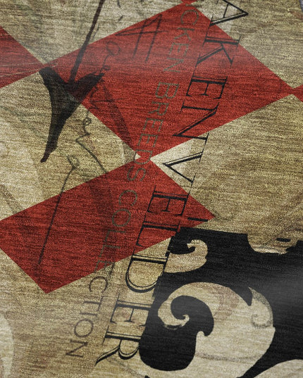 50" X 70" Midnight Red And Ivory Animal Print Polyester Woven Plush Throw Blanket