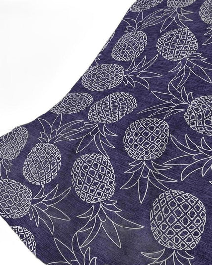 50" X 70" Blue And Ivory Geometric Polyester Woven Plush Throw Blanket