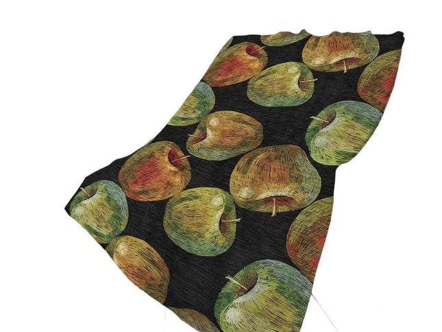 50" X 70" Midnight Gold And Red Abstract Polyester Woven Plush Throw Blanket