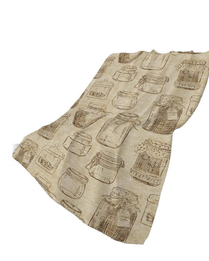 50" X 70" Beige And Brown Geometric Polyester Woven Plush Throw Blanket