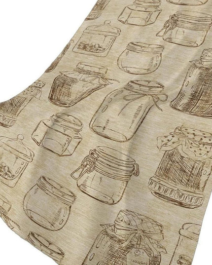 50" X 70" Beige And Brown Geometric Polyester Woven Plush Throw Blanket