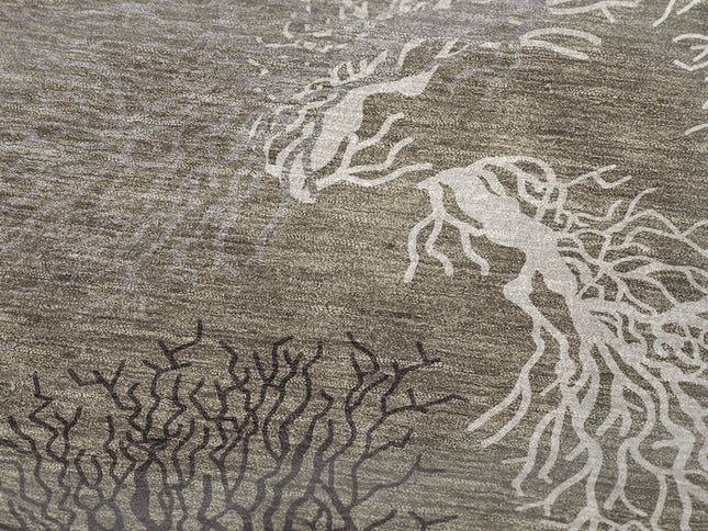 50" X 70" Latte Ivory And Beige Floral Polyester Woven Plush Throw Blanket