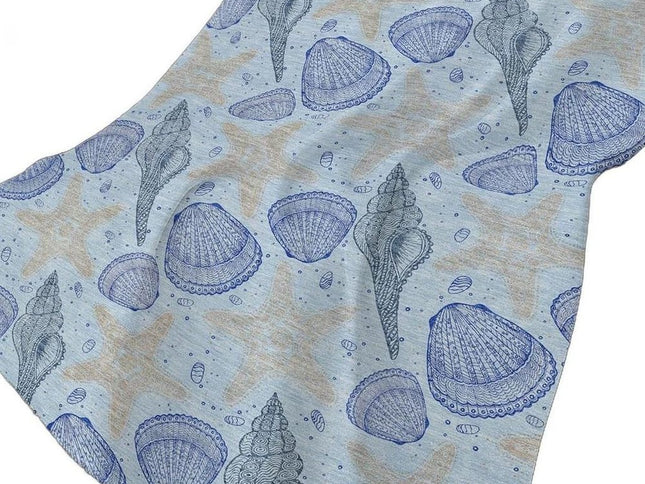 50" X 70" Blue Ivory And Beige Animal Print Polyester Woven Plush Throw Blanket