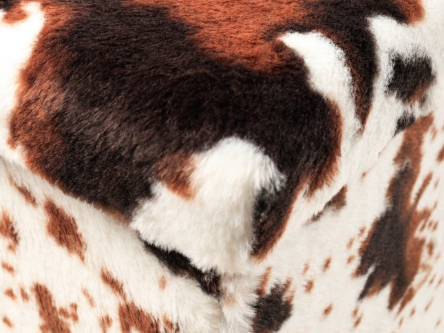 30" Plastic Cow Print Storage Ottoman