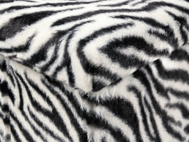 12" Plastic Animal Print Storage Ottoman