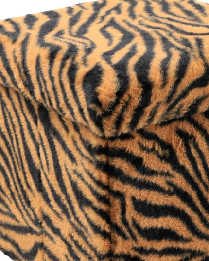 12" Plastic Animal Print Storage Ottoman