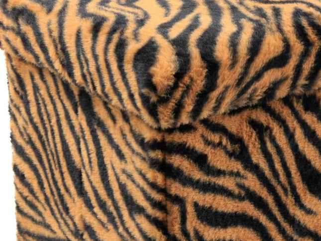 12" Plastic Animal Print Storage Ottoman