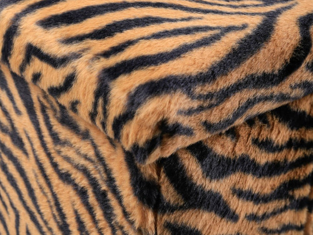 15" Plastic Animal Print Storage Ottoman