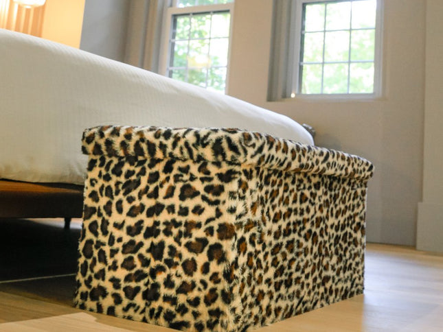 30" Plastic Animal Print Storage Ottoman