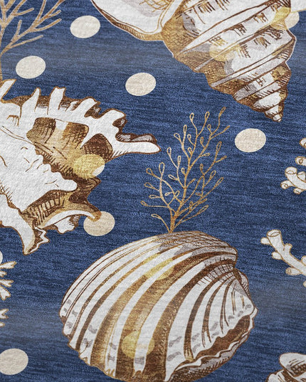 50" X 70" Blue Brown And Ivory Animal Print Polyester Woven Plush Throw Blanket