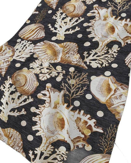 50" X 70" Midnight Brown And Ivory Animal Print Polyester Woven Plush Throw Blanket