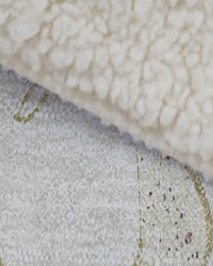 50" X 70" Sand And Ivory Animal Print Polyester Woven Plush Throw Blanket