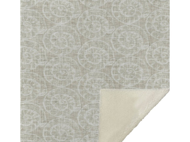 50" X 70" Beige And Ivory Animal Print Microfiber Plush Throw Blanket