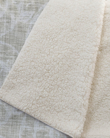 50" X 70" Beige And Ivory Animal Print Polyester Woven Plush Throw Blanket