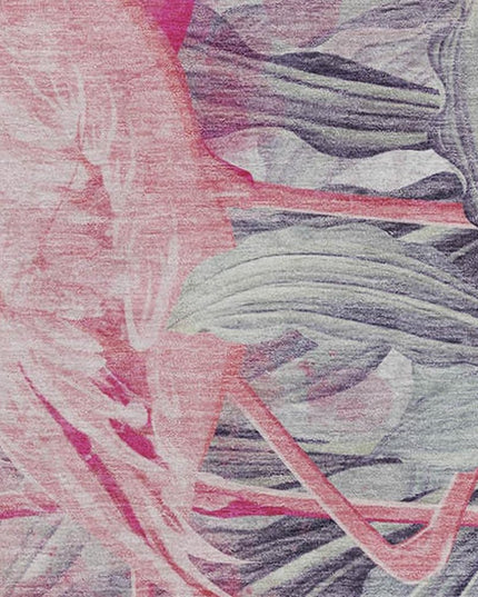 50" X 70" Pink And Ivory Animal Print Polyester Woven Plush Throw Blanket