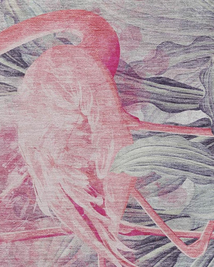 50" X 70" Pink And Ivory Animal Print Polyester Woven Plush Throw Blanket