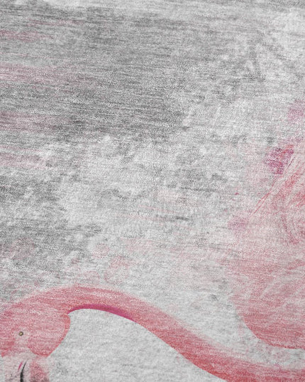 50" X 70" Pink And Ivory Animal Print Polyester Woven Plush Throw Blanket