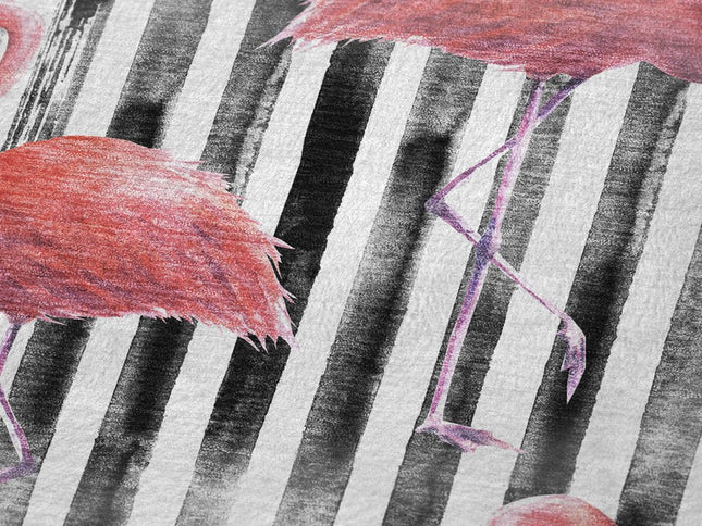 50" X 70" Pink Black And Ivory Animal Print Microfiber Plush Throw Blanket