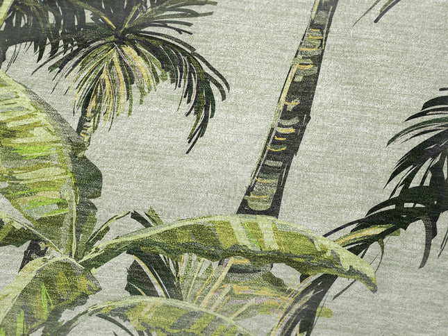 50" X 70" Green Palm Tree Microfiber Plush Throw Blanket
