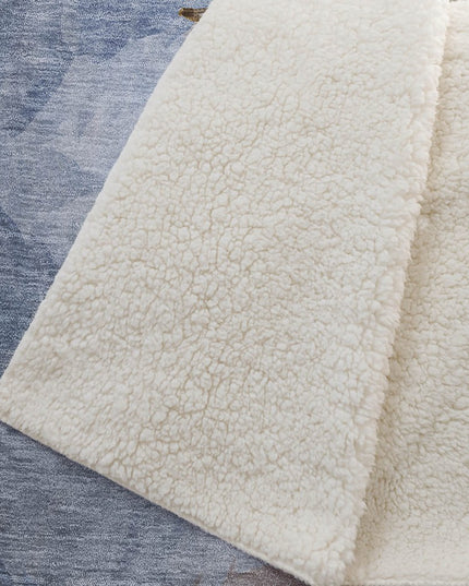 50" X 70" Blue Red And Brown Animal Print Polyester Woven Plush Throw Blanket