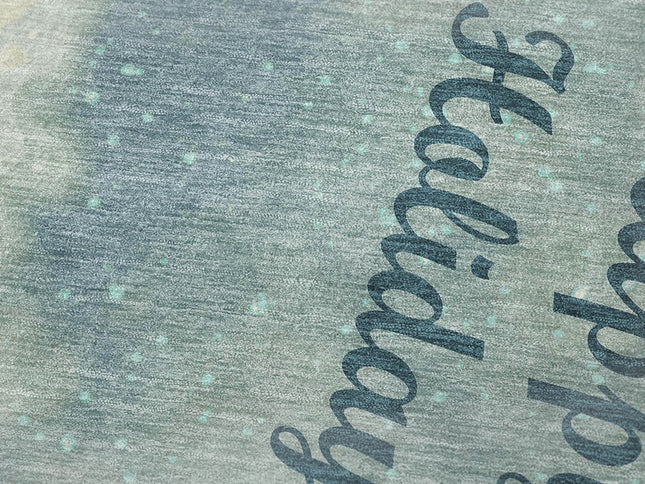 50" X 70" Blue Gold And Ivory Floral Polyester Woven Plush Throw Blanket