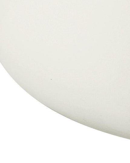 31" White Cement Round Drum Coffee Table