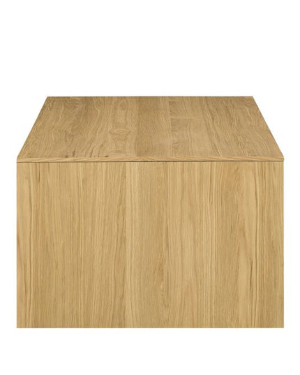 53" Oak Wood Sled Coffee Table