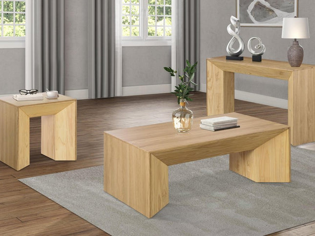 53" Oak Wood Sled Coffee Table