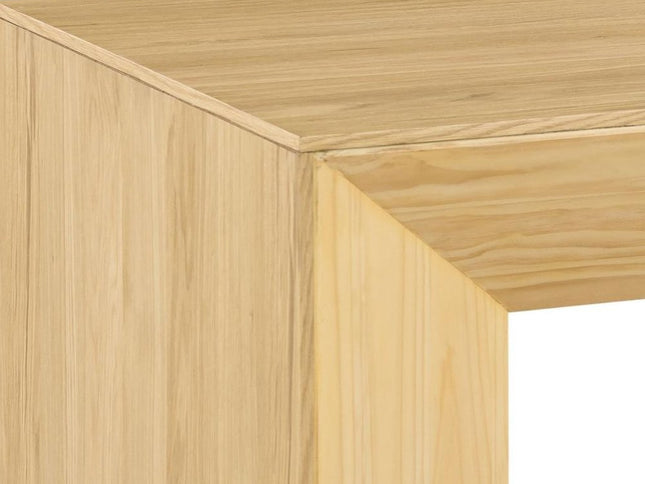 53" Oak Wood Sled Coffee Table