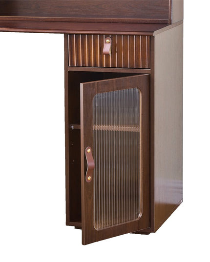 47" Brown Wood Lighted Single Drawer Dresser