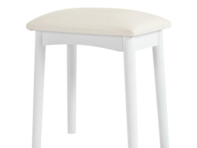 56" White Wood Lighted Single Drawer Dresser