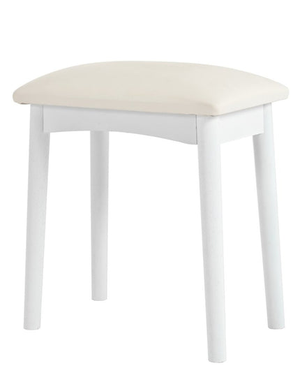 56" White Wood Lighted Single Drawer Dresser