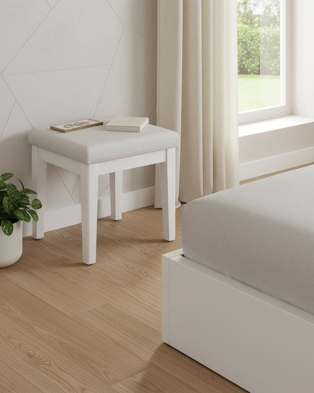 47" White Wood Six Drawer Dresser