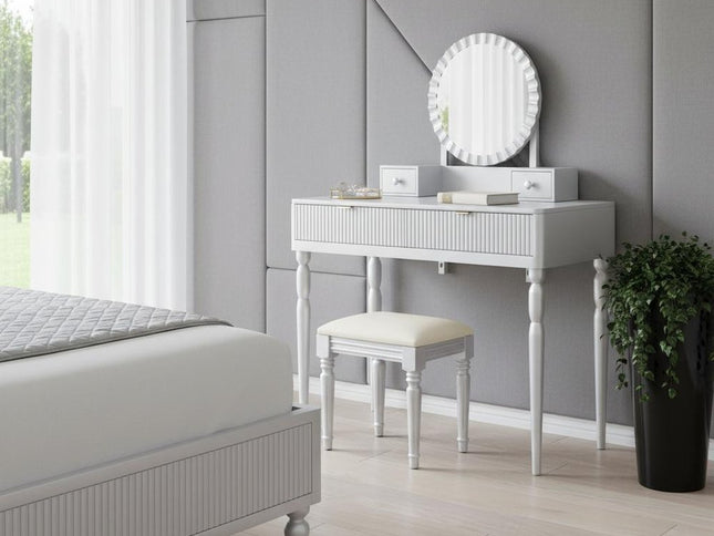 39" Silver Wood Two Drawer Dresser