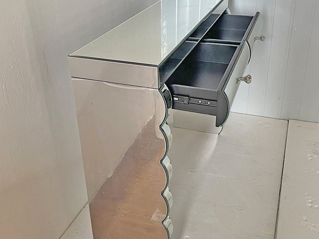 39" Silver Wood Two Drawer Dresser