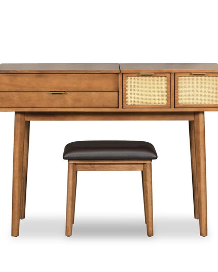 43" Brown Wood Four Drawer Dresser