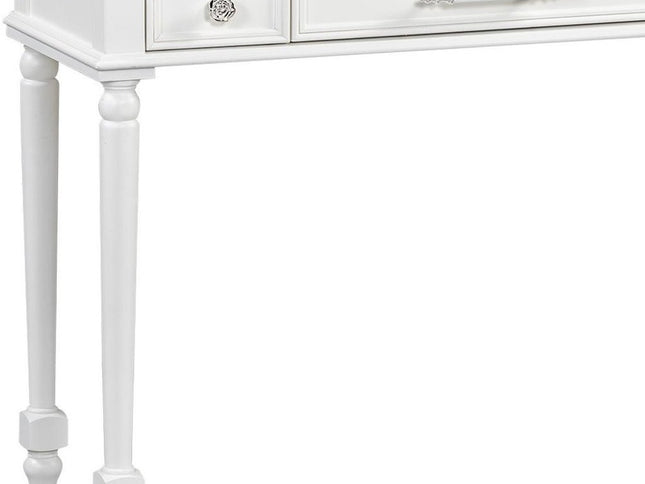 39" White Wood Three Drawer Dresser