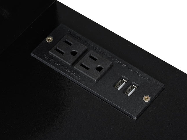 44" Black Wood Two Drawer Dresser