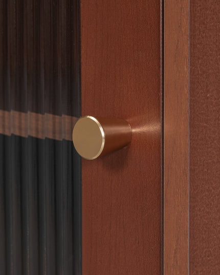 44" Brown Wood Two Drawer Dresser