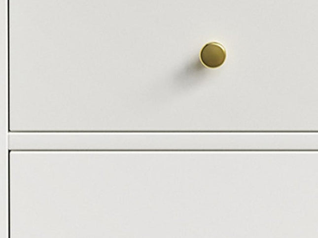 35" White Wood Lighted Two Drawer Dresser