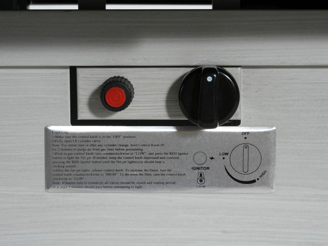 50000 BTU 45" Gray Aluminum Propane Rectangular Fire Pit With Cover