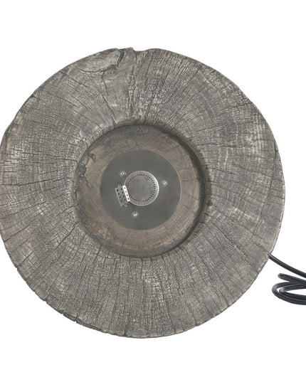 30000 BTU 28" Light Gray Magnesium Oxide Propane Round Fire Pit Table With Cover