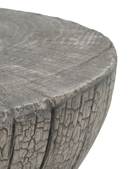 30000 BTU 28" Light Gray Magnesium Oxide Propane Round Fire Pit Table With Cover