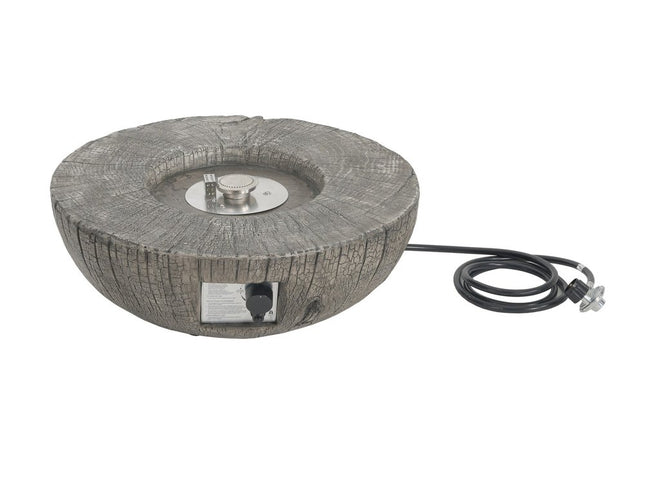 30000 BTU 28" Light Gray Magnesium Oxide Propane Round Fire Pit With Cover