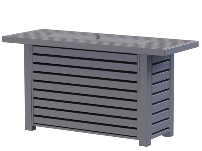 50000 BTU 42" Gray Steel Propane Rectangular Fire Pit With Cover