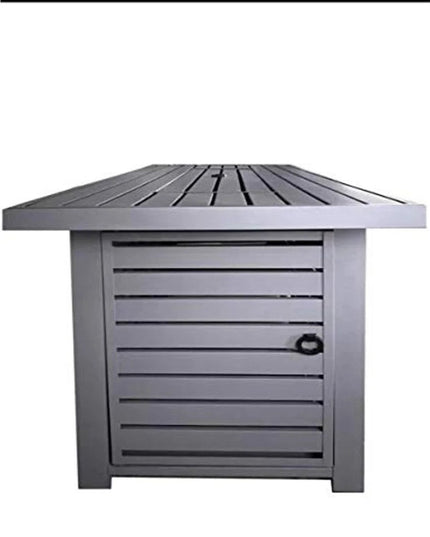 50000 BTU 42" Gray Steel Propane Rectangular Fire Pit With Cover