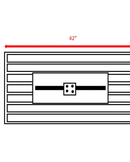 40000 BTU 42" Black Steel Propane Rectangular Fire Pit Table With Cover