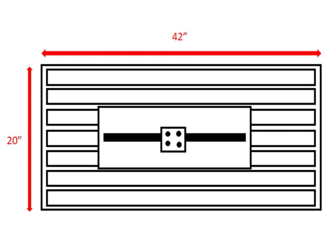 40000 BTU 42" Black Steel Propane Rectangular Fire Pit With Cover