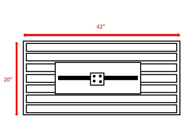 50000 BTU 42" Gray Steel Propane Rectangular Fire Pit Table With Cover