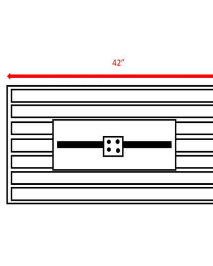 50000 BTU 42" Gray Steel Propane Rectangular Fire Pit With Cover